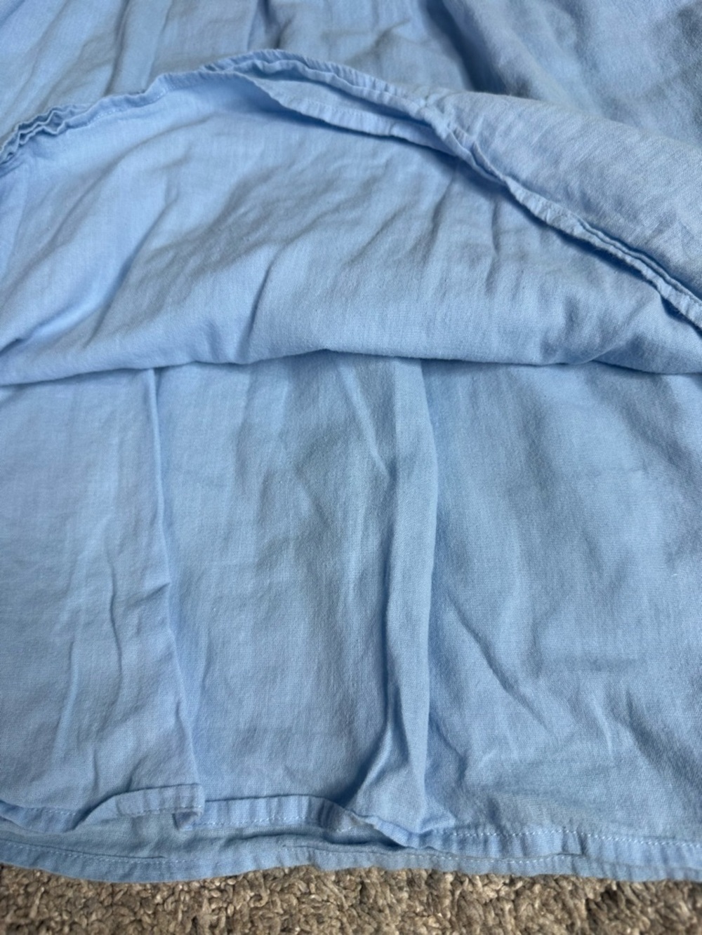 Apiece Apart Inacea Balloon Sleeve Dress XS sky blue organic cotton pockets - Picture 14 of 16